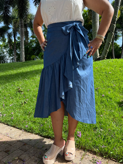 Elegant wrap skirt