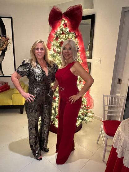 Red elegant jumpsuit