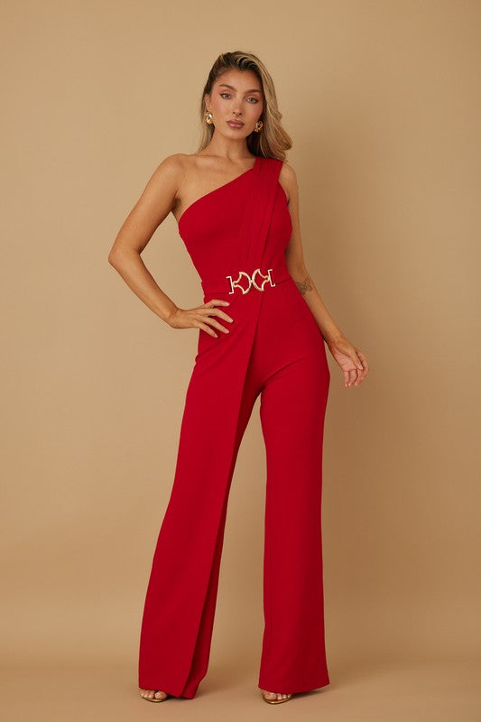 Red elegant jumpsuit